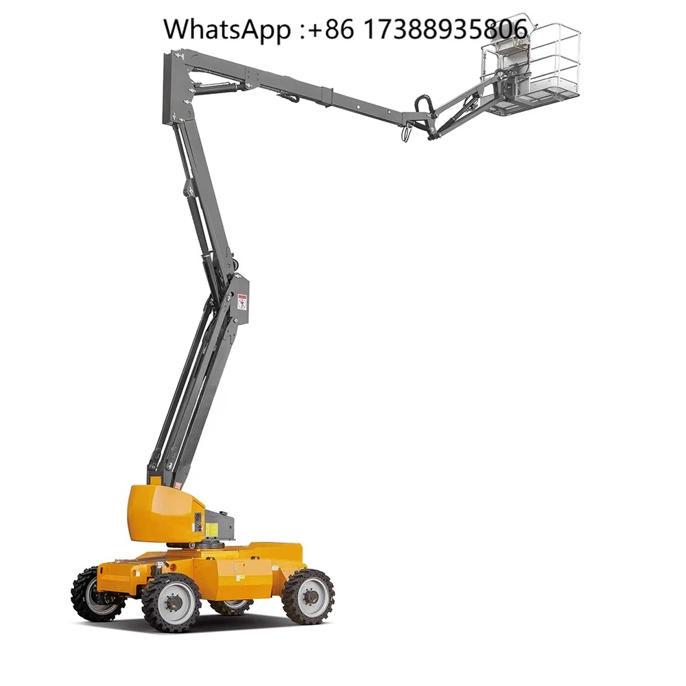 Outdoor Rough Terrain Scissor Lift Four Wheel Drive Construction Site Uneven Ground High Lift Machine