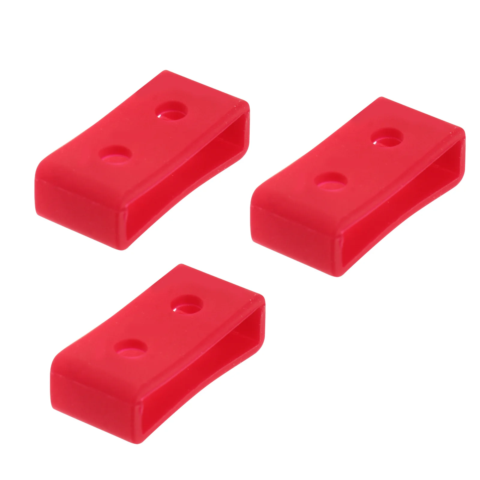 

3pcs Silicone Replacement Watch Band Wristband Loops Strap Fastener Rings Stretch Slip-On Fit For Ga110 Ba 22Mm Red Fashion