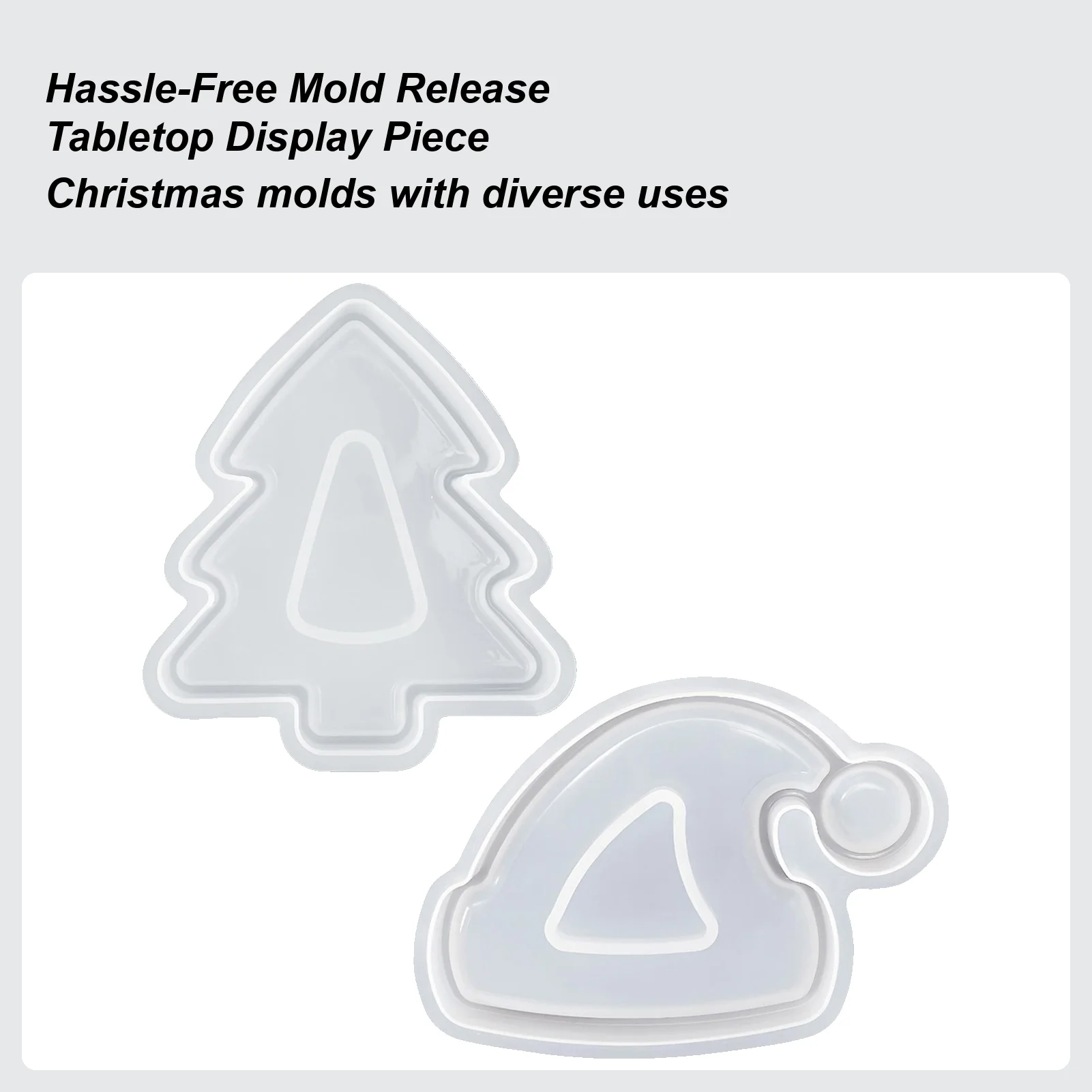 DIY árbol de Navidad sombrero de Navidad molde de silicona sombrero de Navidad bandeja molde Navidad decoración de escritorio bandeja de aperitivos de Navidad
