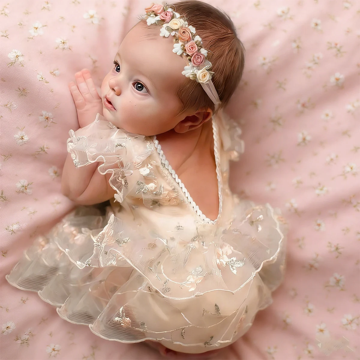 conjunto-de-2-pecas-macacao-bordado-margarida-para-recem-nascido-e-roupa-de-malha-bordada-de-manga-curta-para-bebe-para-sessao-de-fotos-de-lua-cheia-e-cem-dias