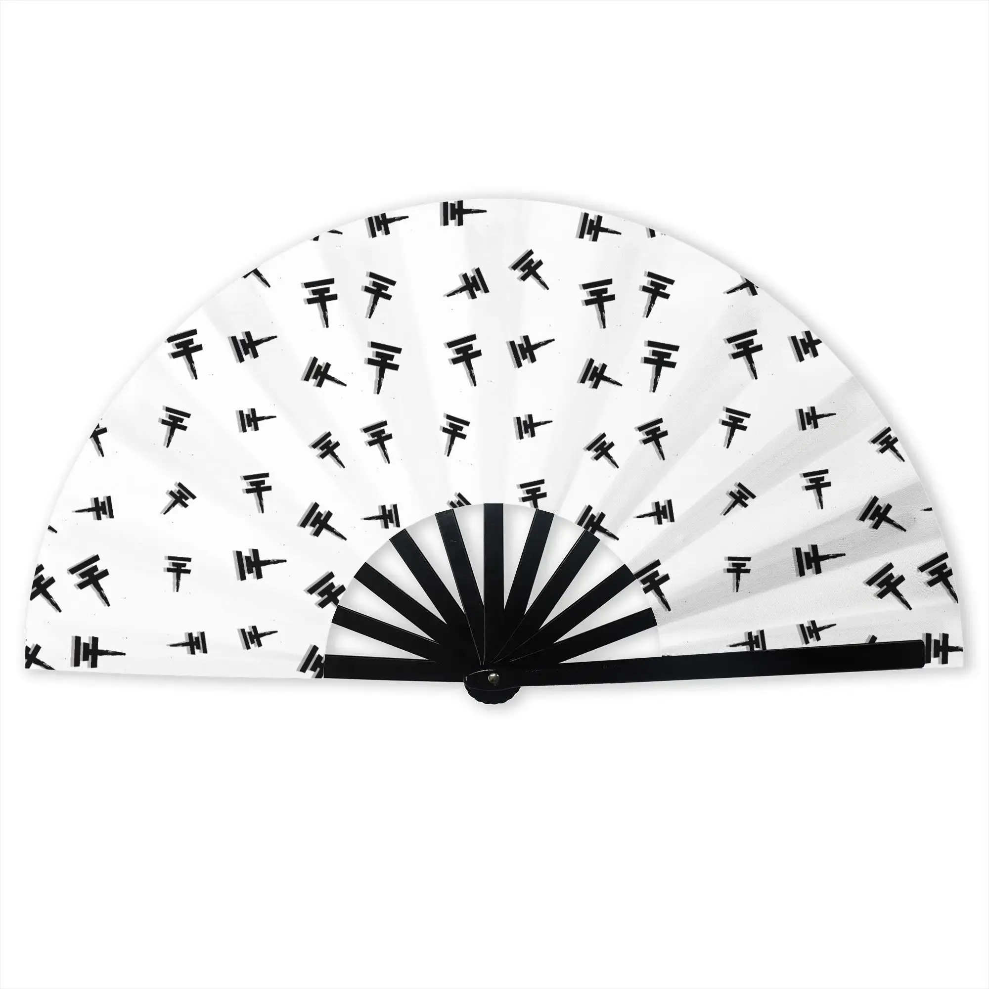 Hot Rock Music T-Tokios H-Hotels Logo Folding Fan Chinese Style  High-Quality Polyester Fans Gift Exquisite Decorative Hand Fan