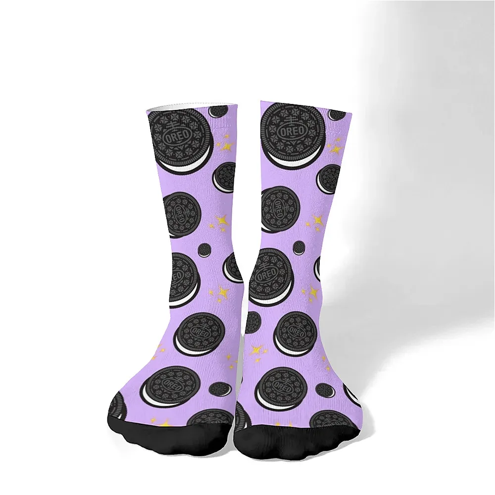 

Мужские носки средней длины с шоколадным печеньем, интересные носки для экипажа, мягкие удобные носки, повседневные трендовые спортивные носки в стиле хип-хоп, идеальный подарок.