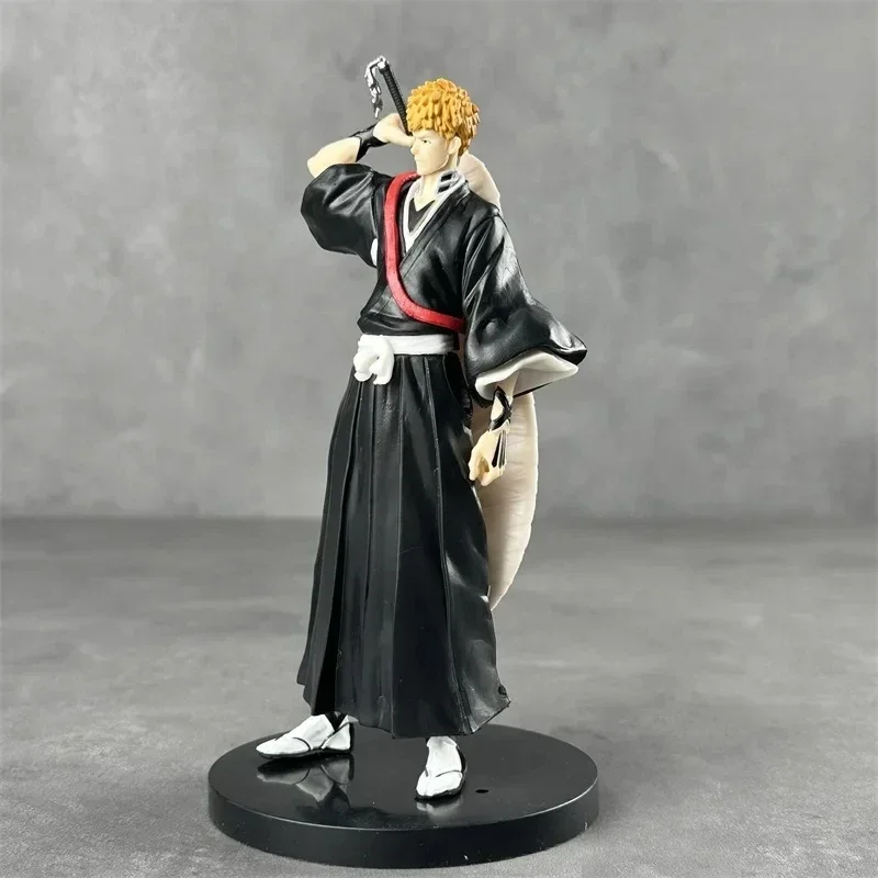 In Stock  Anime BLEACH Figure Kurosaki Ichigo Draw Sword Zangetsu PVC Action Figures Knife Collection Model Toys For Boy Gifts