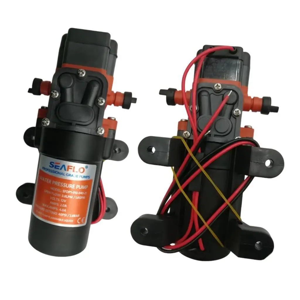 

Automatic RV Pressure Pump 1 Gallon Per Minute Low Draw Self Priming Diaphragm for Boat Agriculture