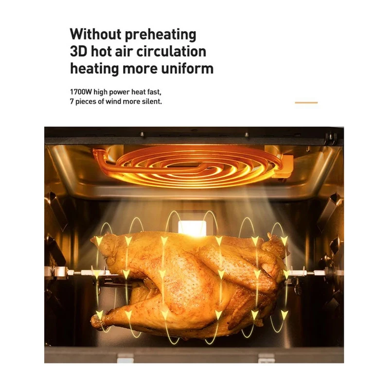 00W In Home Use Oil Free Oven Fryer Healthy Cooking Kitchen Appliance