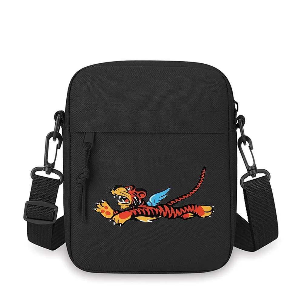 

Flying tiger wings and sharp teeth Men Crossbody Bag Single Shoulder Women Cartoon Anime Film Printing Design Unisex