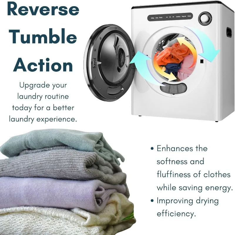 Компактная сушилка 11 фунтов, портативная сушилка для одежды мощностью 950 Вт для небольших помещений, автофургонов и квартир — тихая, прочная