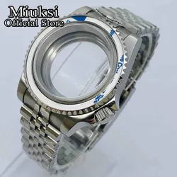 Miuksi 40mm 3.8 crown watch case sapphire glass fit NH35 NH36 ETA2824 PT5000 movement