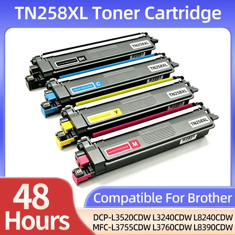 AU NZ TN258 TN258XL Toner Cartridge Compatible for Brother DCP-L3520CDW L3240CDW L8240CDW MFC-L3755CDW L3760CDW L8390CDW