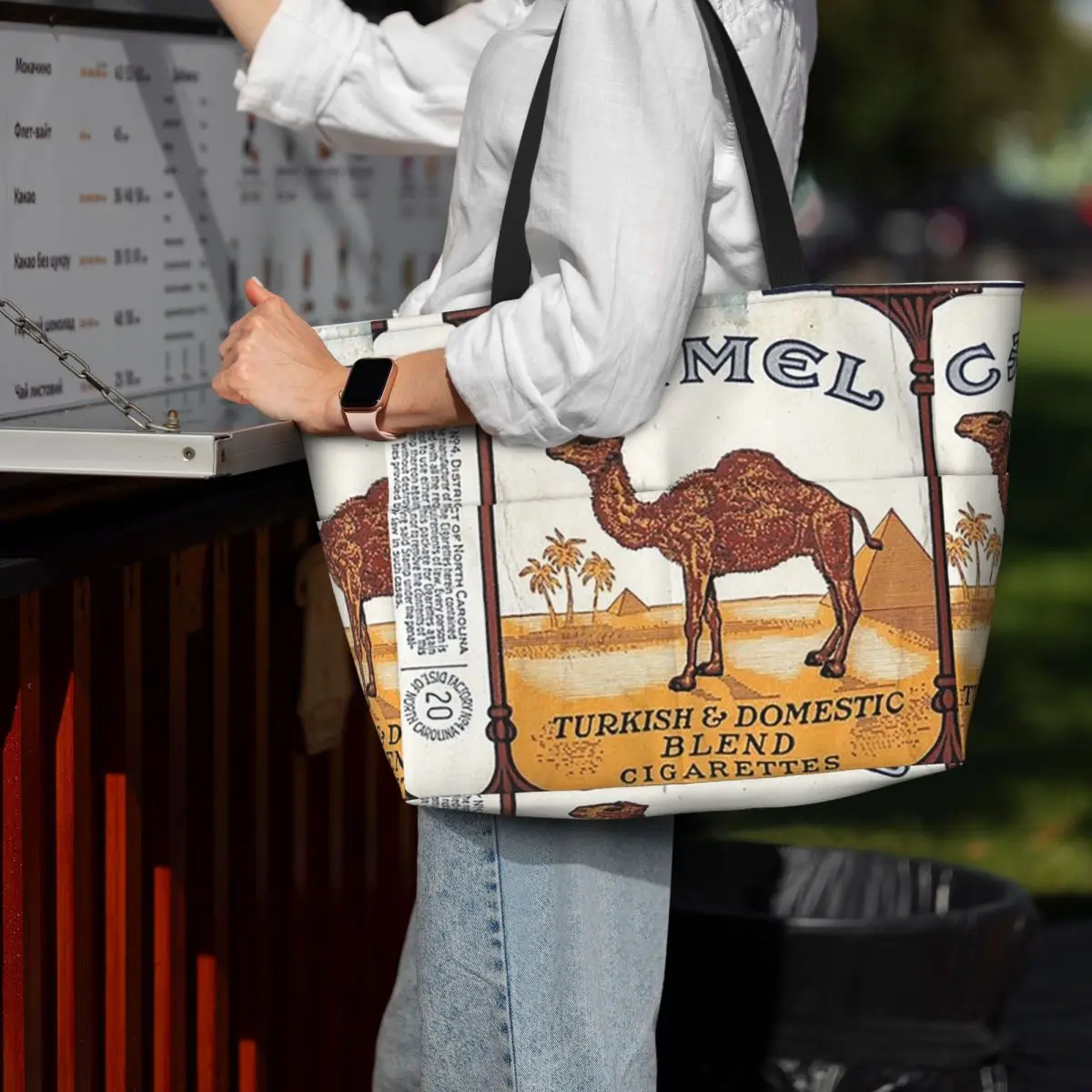 Винтажная сумка для сигарет верблюжьего цвета, пляжная сумка-тоут, спортивная сумка для спортзала, йоги, большая сумка-тоут, женская дорожная сумка, сумка для фитнеса