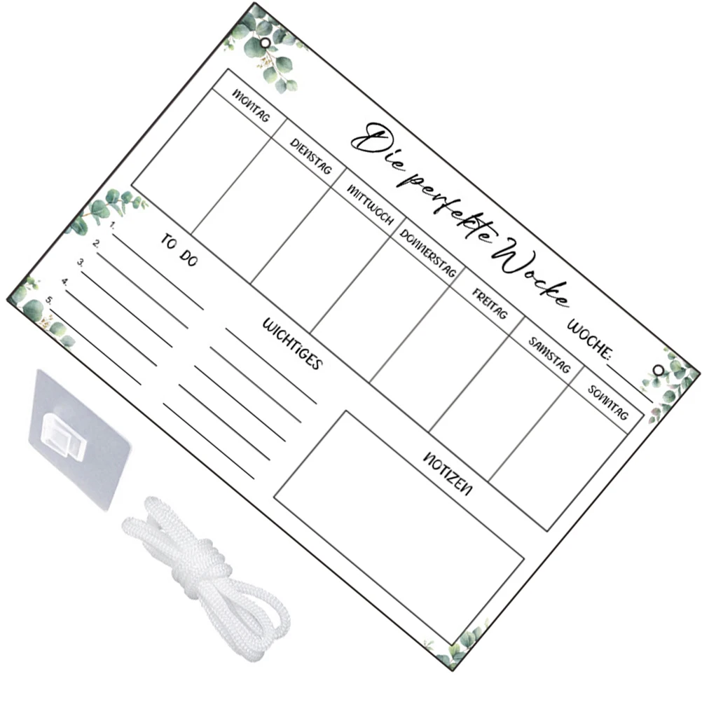 

Hanging Dry Erase Board Memo Planner TYU501 White 80cm Rope Wall Calendar Kitchen Supplies Practical Note Schedule