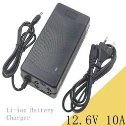 12.6V 10A 18650 Lithium Battery Charger for 3S 10.8V 11.1V 12V li-ion Battery Fast charging Charger High quality