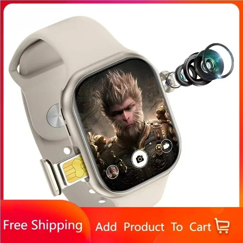 BW06 Pro Max 4G Smartwatch: Android 10, 256GB+8MP Camera, GPS/WiFi/BT 5.2, 2.1" AMOLED, ECG+SpO2