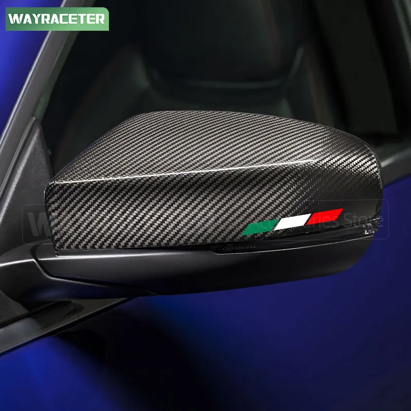 4 Pcs Creative Tri Color Italian Flag Sticker Reflective Decal For Maserati Levante Ghibli Quattroporte Granturismo MC20 Grecale