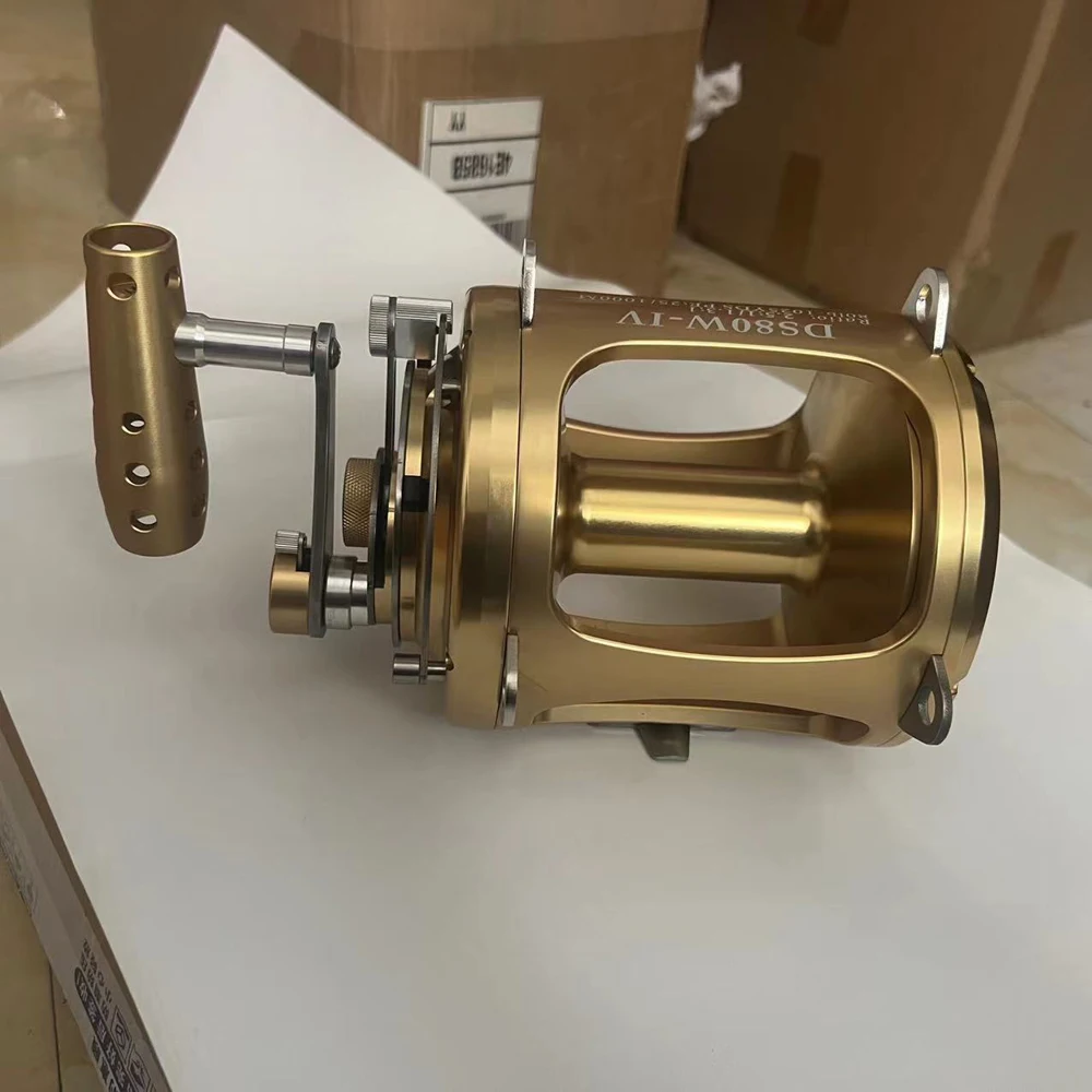 130W 80W 2-Gang-Trommelrolle für Hochseeangeln, Big Game Trolling Jigging Rolle, Salzwasser, maximale Zugkraft 130LB, für Thunfisch, Marlin, Pesca – Detail 13