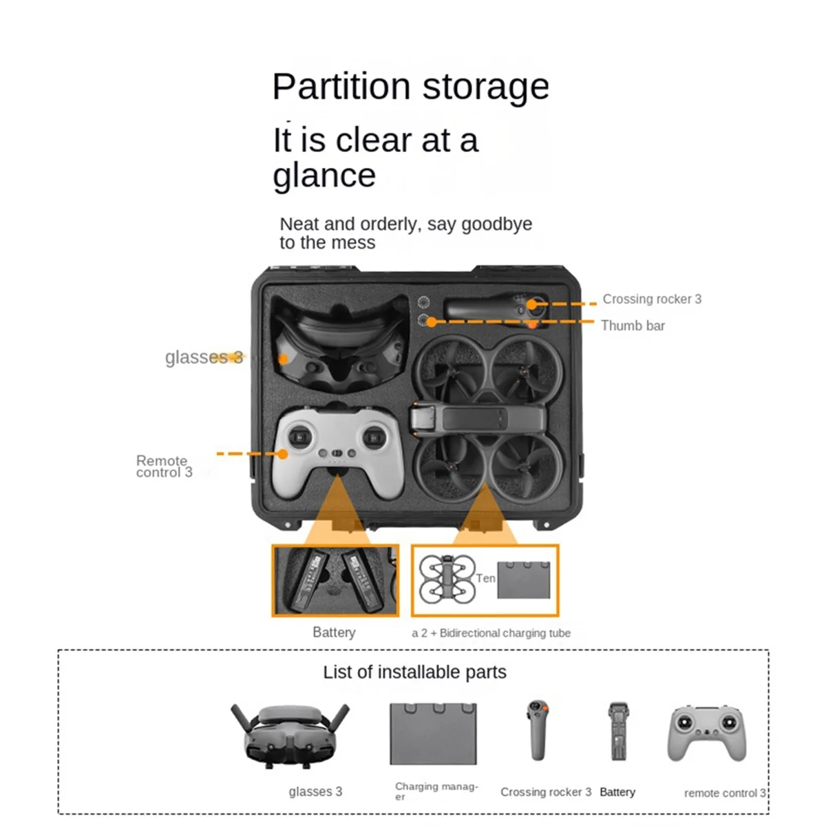 For Avata2 Explosion Proof Case, Drone Portable Waterproof Case, Portable Accessories Storage Bag