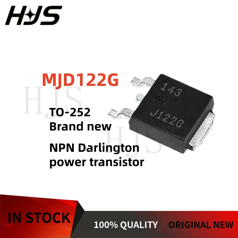 10~100PCS MJD122G MJ122G J122G MJD122 TO-252 NPN Darlington power transistor NEW High-quality