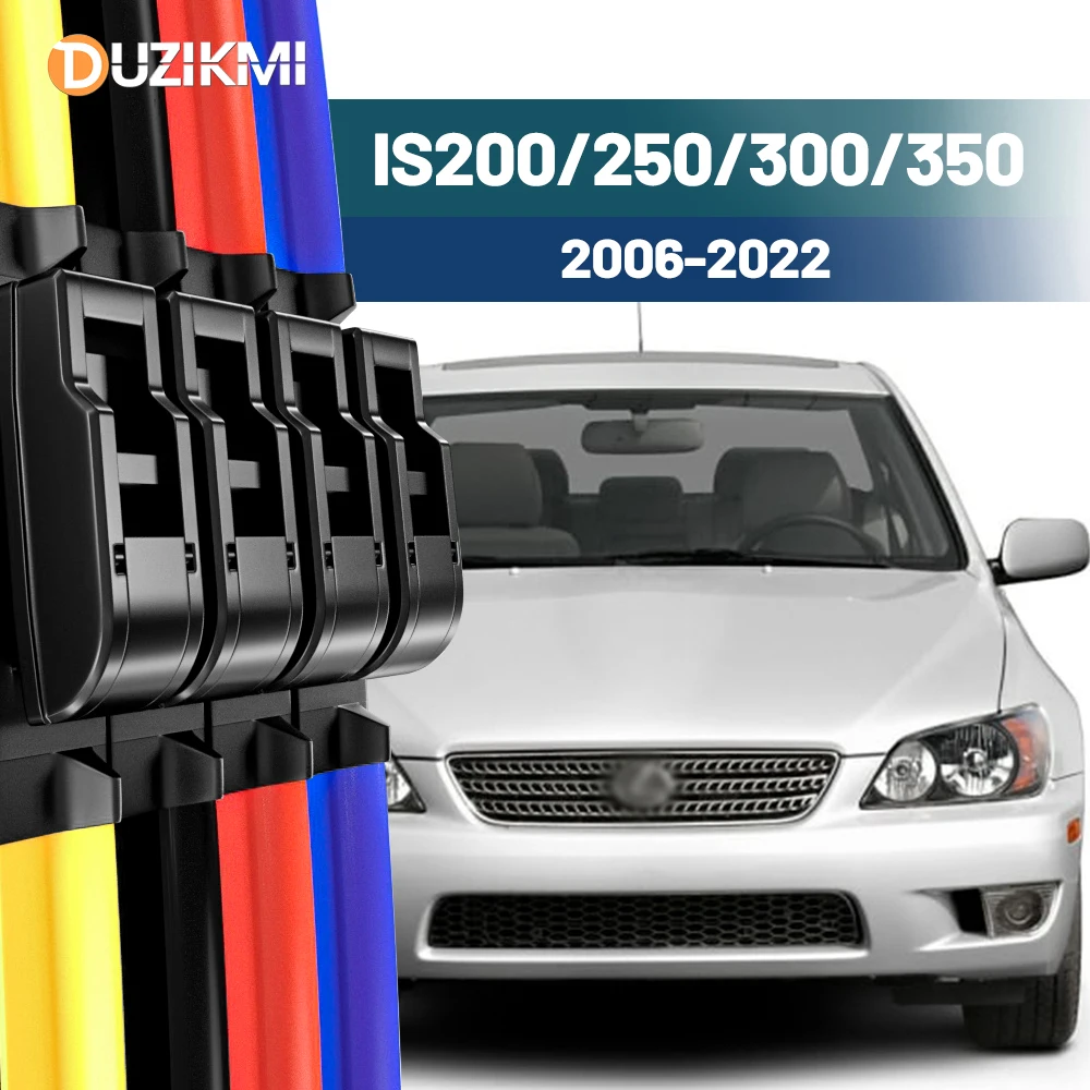Para Lexus IS200 IS250 IS300 IS350 2006-2022 2010 2011 2012 2013 2014 2015 2 uds limpiaparabrisas delantero rojo azul