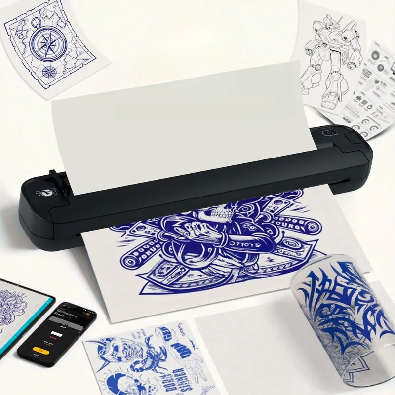 ST81 Tattoo Stencil Printer Transfer Machine USB Wireless Thermal Tattoo Copier Machine Smartphone Tattoo Studio Supply Tool