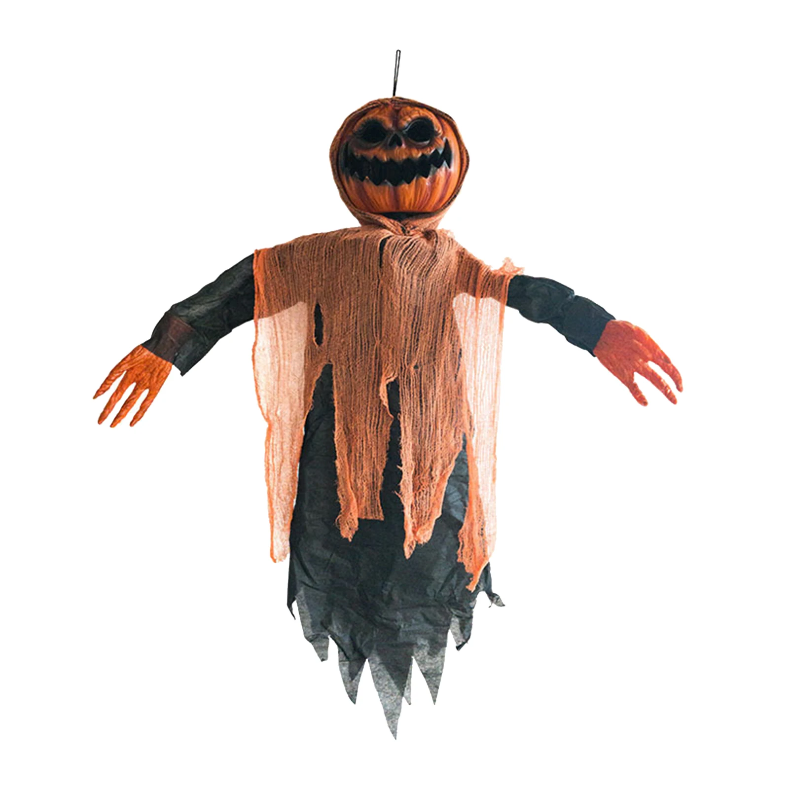 

Подвесные украшения для собаки на день рождения, 1 год, Хэллоуин, уличная анимированная тыква со звуком и светящимися глазами, страшный реквизит для аниматроники