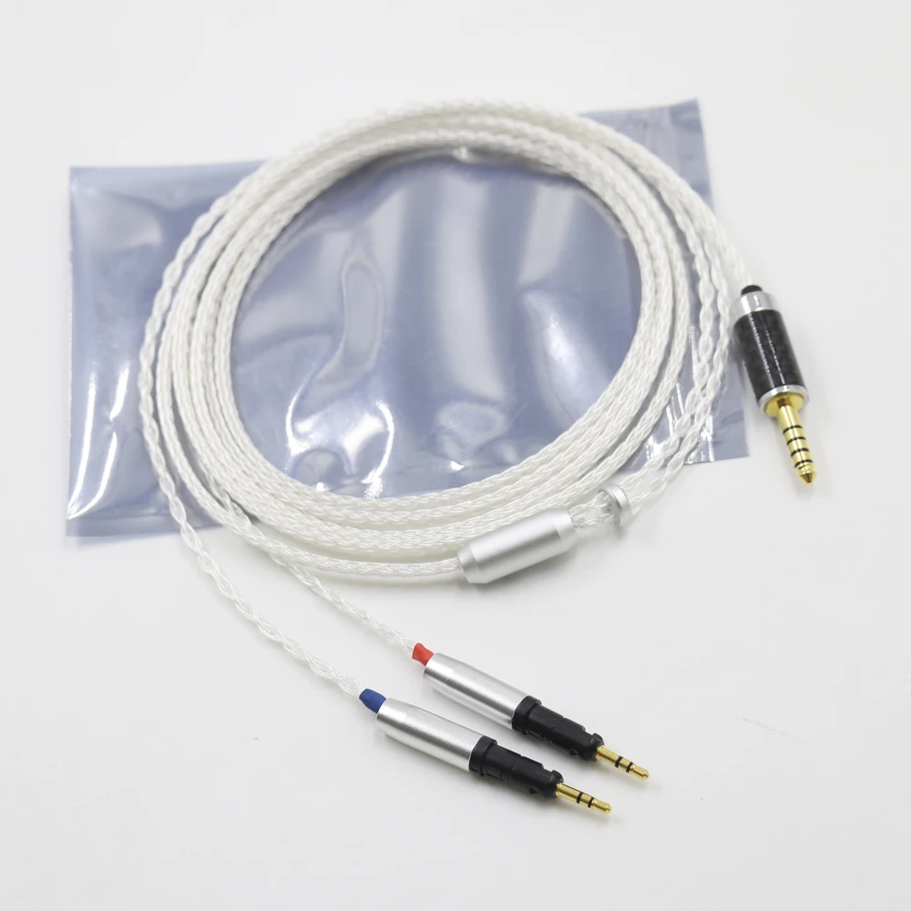 HiFi Audio 4.4mm 2.5mm Balanced 16 Core Pure Silver Headphone Upgrade Cable Cord For ATH-R70X R70X R70X5 Earphone