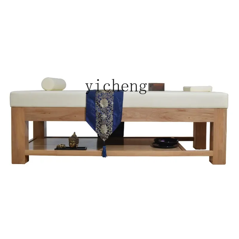 

Solid Wood Massage Couch Massage Chinese Medicine Bone Setting Thai Therapy Bed Home Moxibustion Facial Bed