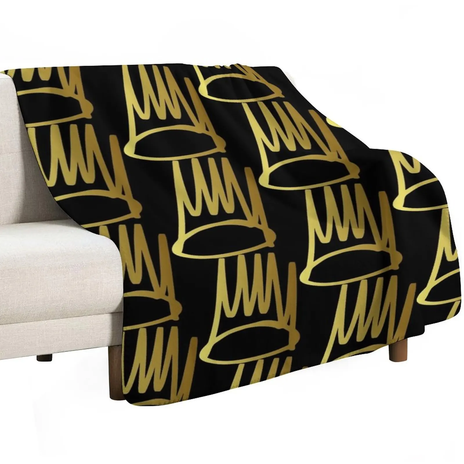 J.Cole Born Sinner Crown Logo Throw Blanket Hairy Vintage Decorative Sofas Blankets For Sofas Decorative Throw Warm Blankets