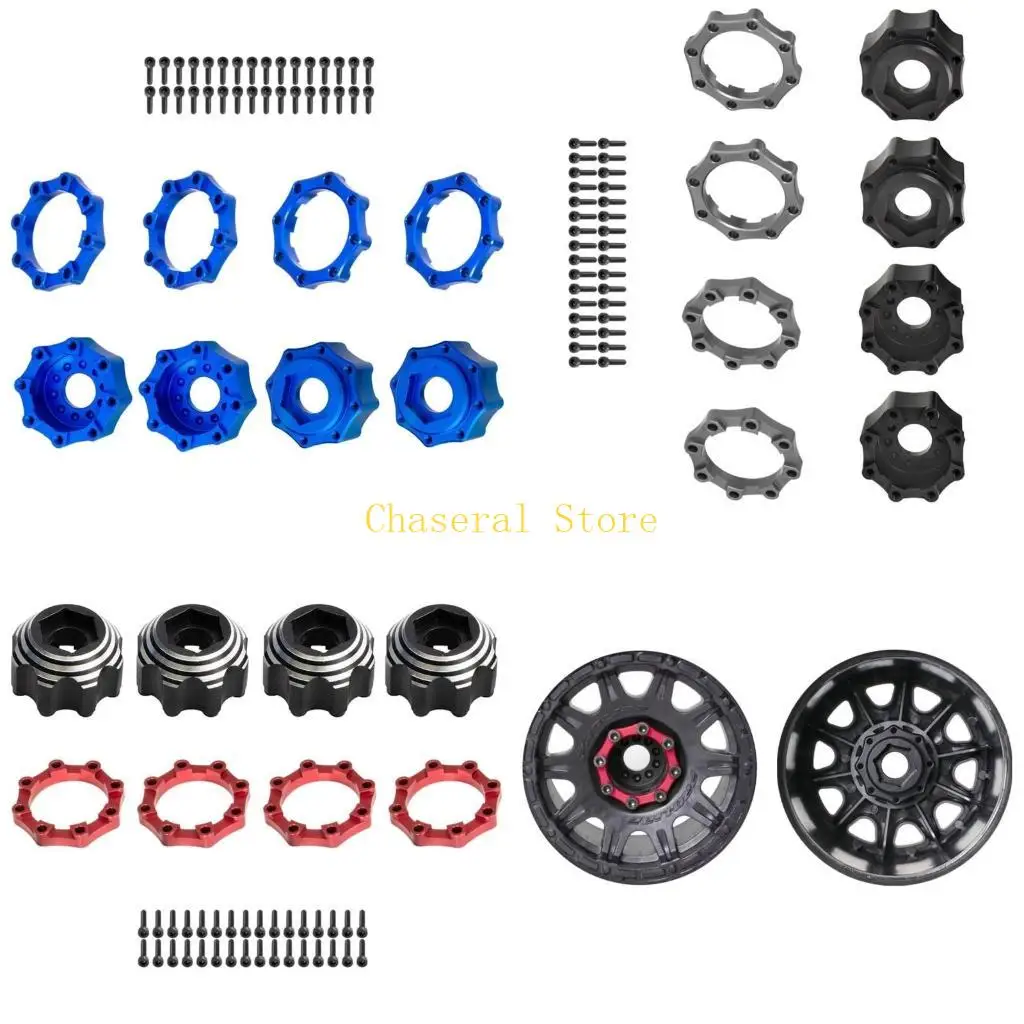 

E7CE Remote Control Car Accessories Metal Extended Wheel Hexagon Drive Hub Adaptors Durable Device Model Car Modified Part