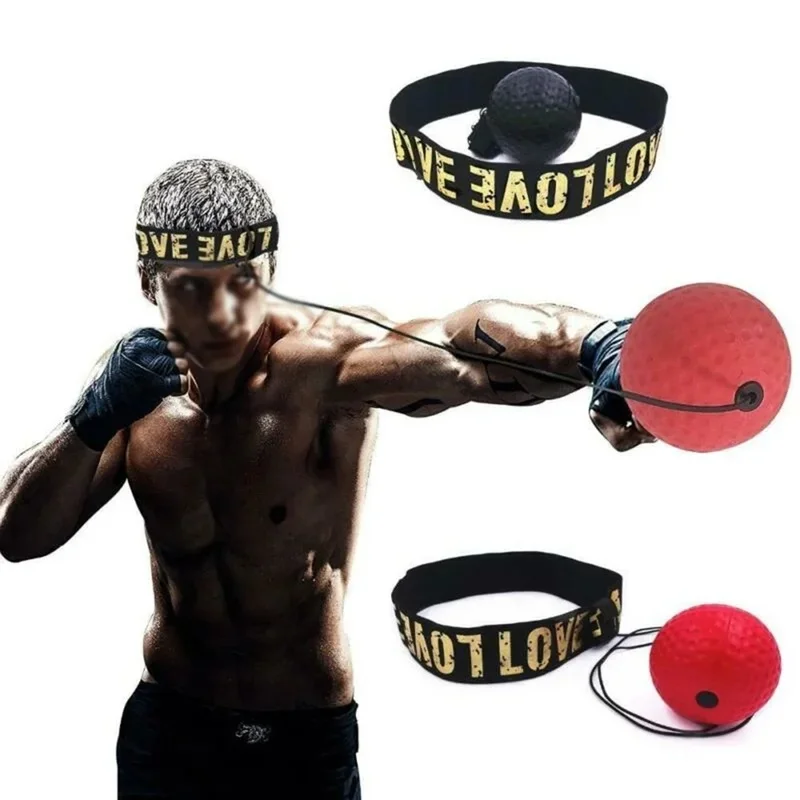 Muay Thai Boxing Punching Speed Ball With Head Band Reaction Time Training Trainer Sport Fitness Exercise Gym Reaction Balls