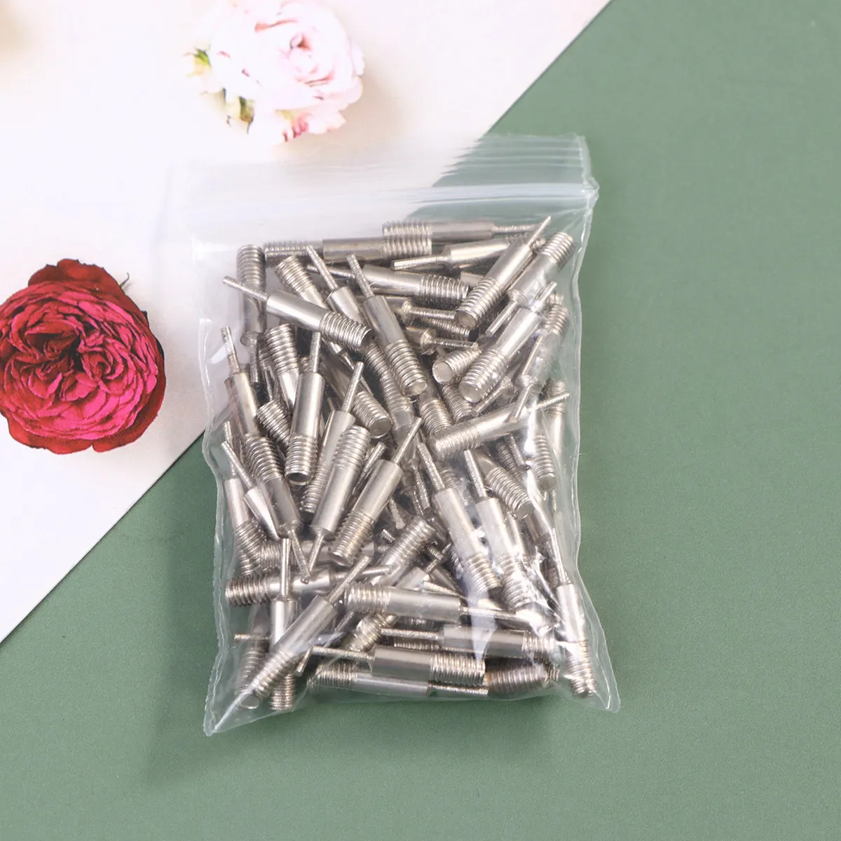 

100Pcs Watch Band Spring Bar Tool Professional Precision Pin for Watch Strap Link Removal Repair Replacement Watchmaker DIY