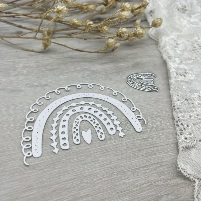 

1pcs metal cutting dies cut die mold rainbow decoration Scrapbook paper craft blade punch stencils dies