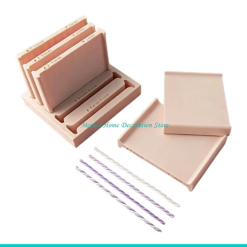 H7BF Handmade Clay Rolling Tool With 5Mm Adjustable Thickness Craft From Safe And Polylactic Acid Materials