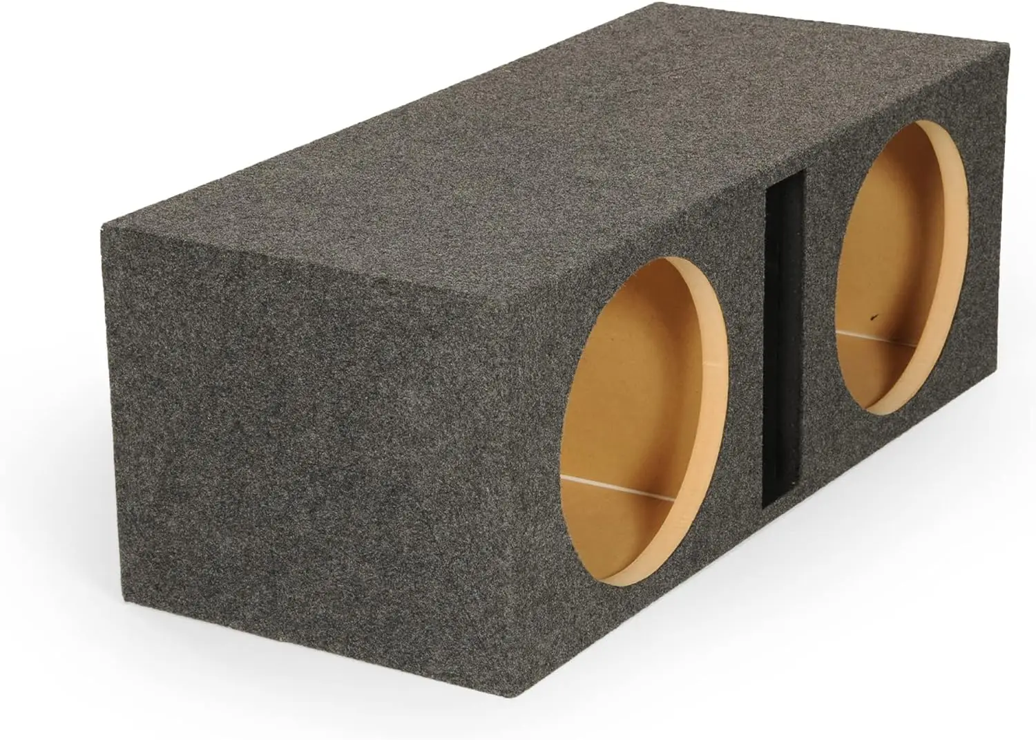 Caixas do cerco do subwoofer com ventilação compartilhada do porto do entalhe, QBASS Dual, 12 Polegada, resistente, material do MDF, áudio do carro, ventilação do carro