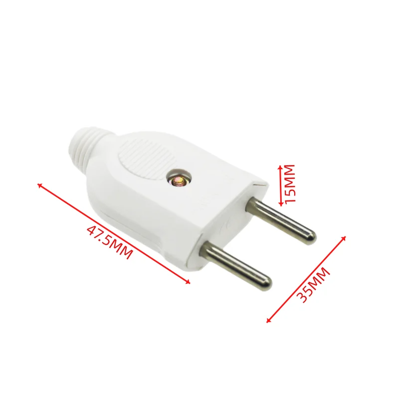 UE 2 Pin AC Energia Elétrica Rewireable Plug Masculino Fêmea Tomada Adaptador Adaptador Fio Cabo de Extensão Conector Destacável