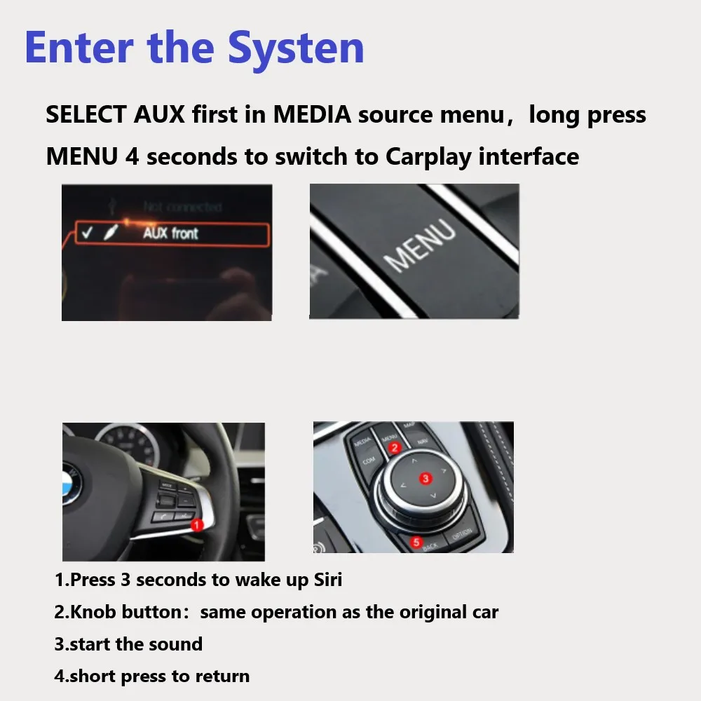 Wireless Carplay Interface For BMW E60 E90 F10 F30 F15 F20 CIC NBT Android Auto Module BT Audio Car Play Accessories