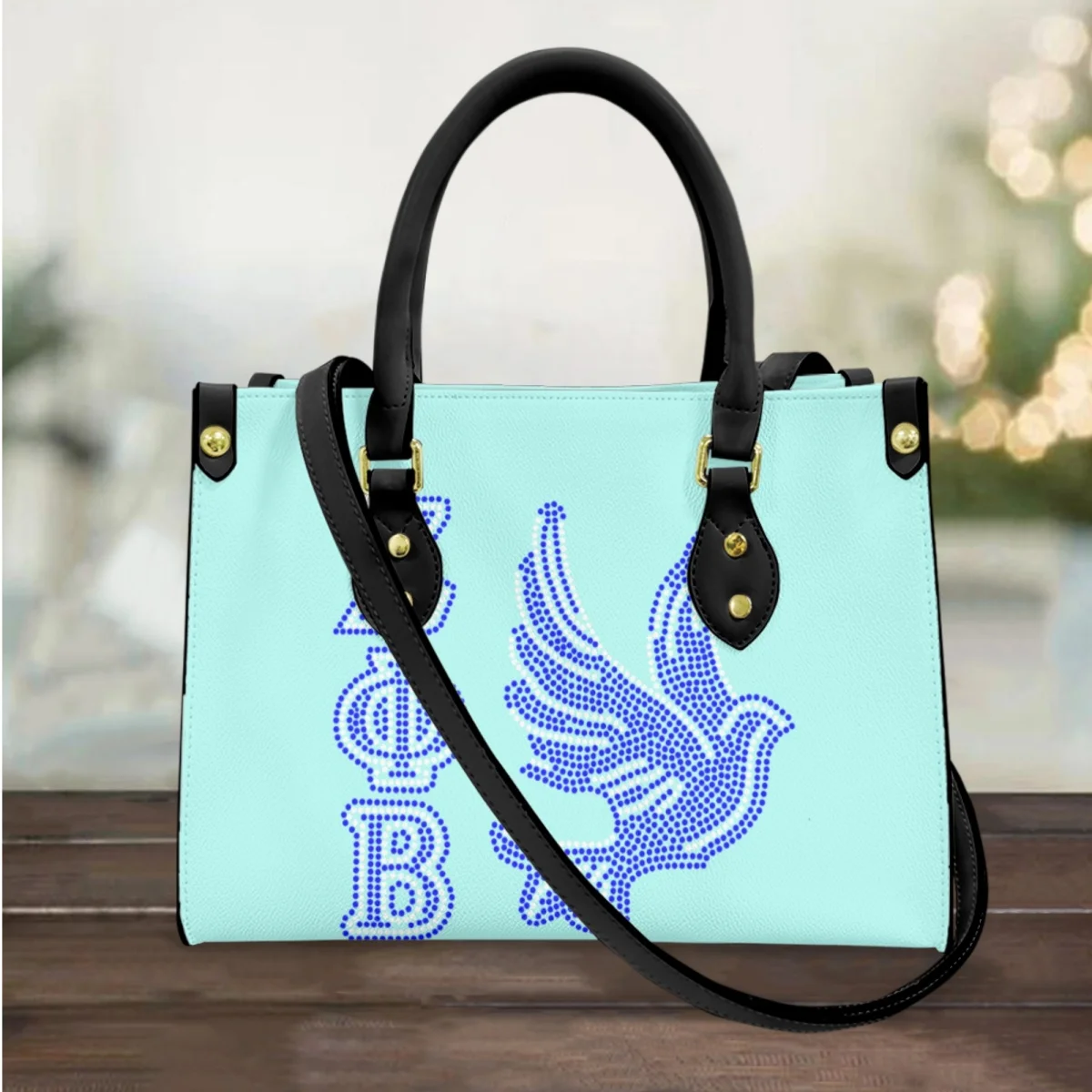

Zeta Phi Beta Top Handle Leather Bag Vintage Fashion Ladies Large Shopper Bag Commuter Daily Clutch Female Gift Bolsa Feminina