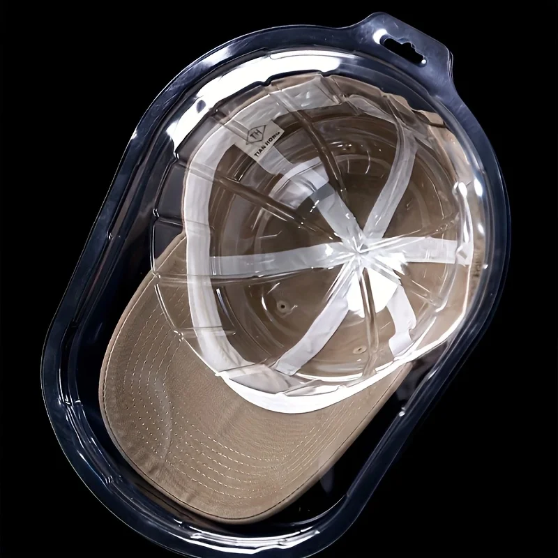 6 قطعة القبعات الشفافة صندوق تخزين عرض المدرجات المنظم الغبار قبعة بيسبول وقبعة دلو جمع صناديق جدار العرض #4