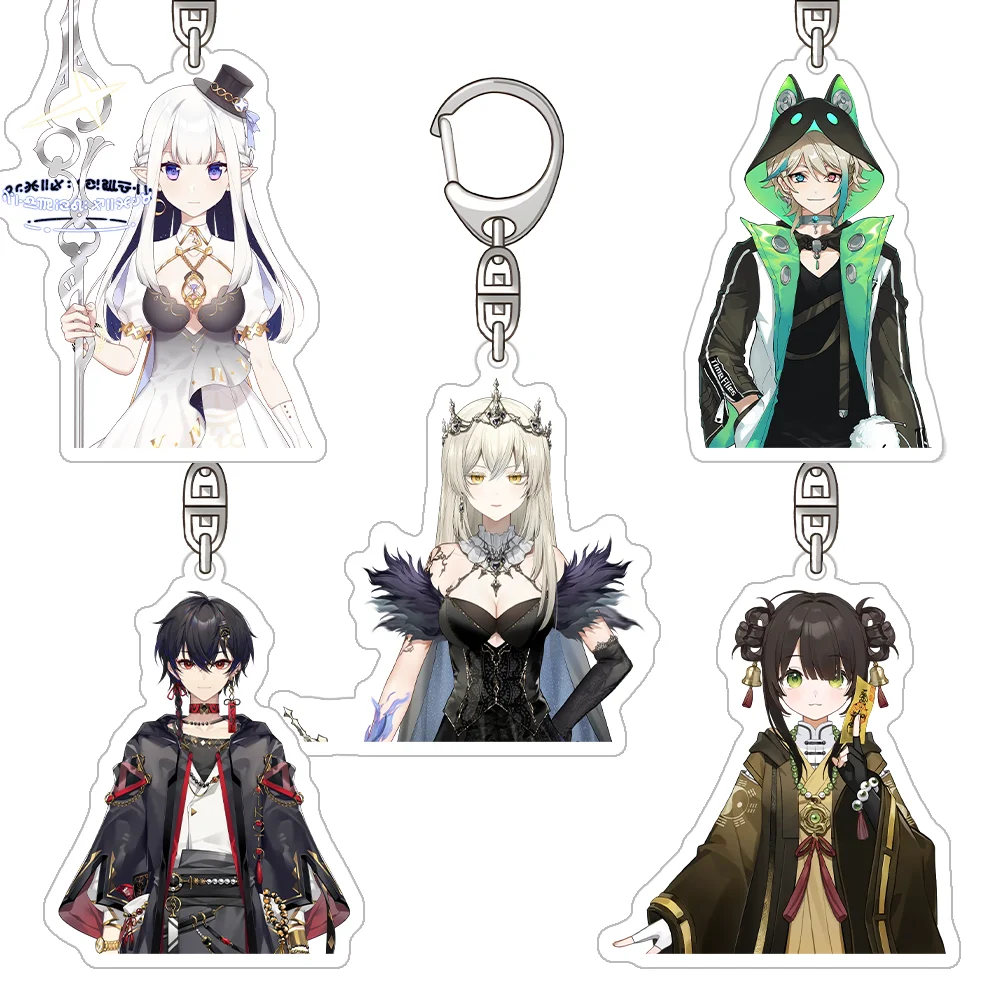 Nijisanji Aza Michiya Kouichi Inochi Urushiha Hunger Mikoto Miki Kioi Kima Tabbiito HD Acrylic Keychain Bag pendant anime goods