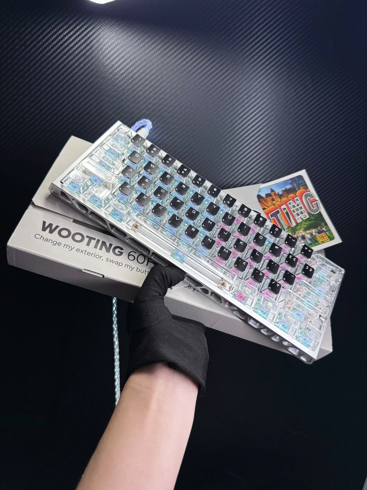 Custom Aluminum Shell Full Mod Custom Keyboard Set, Premium Modified Mechanical Kit with High-End Aviator Cable Gift