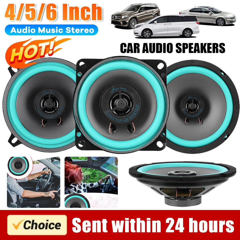 4/5/6 Inch Car Speakers 100/160W HiFi Coaxial Subwoofer Universal Automotive Audio Music Full Range Frequency Car Stereo Speaker