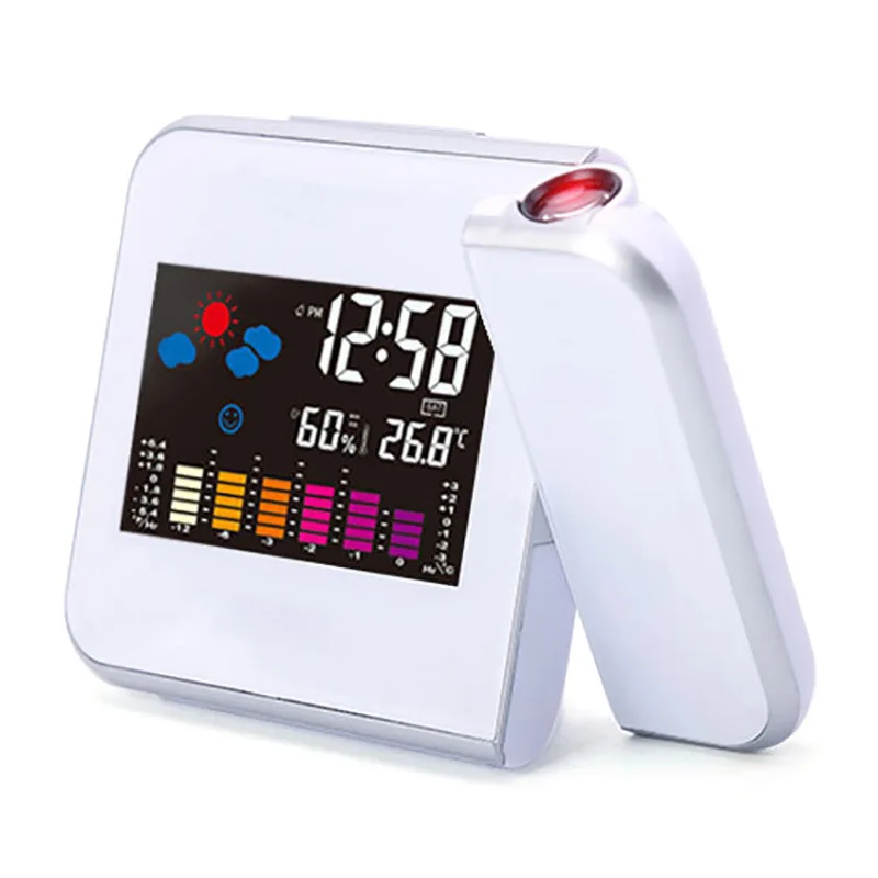 

Led Digital Smart Alarm Clock Electronic Desktop Clocks USB Snooze Wake Up Clock with Time Projector Weather Projection Clock