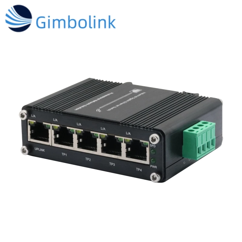 محول إيثرنت صناعي صغير 5 منافذ 10/100/1000T جيجابت PoE RJ45 مع وظيفة MDI/MDI-X التلقائي 12-48VDC معدات الألياف البصرية #4