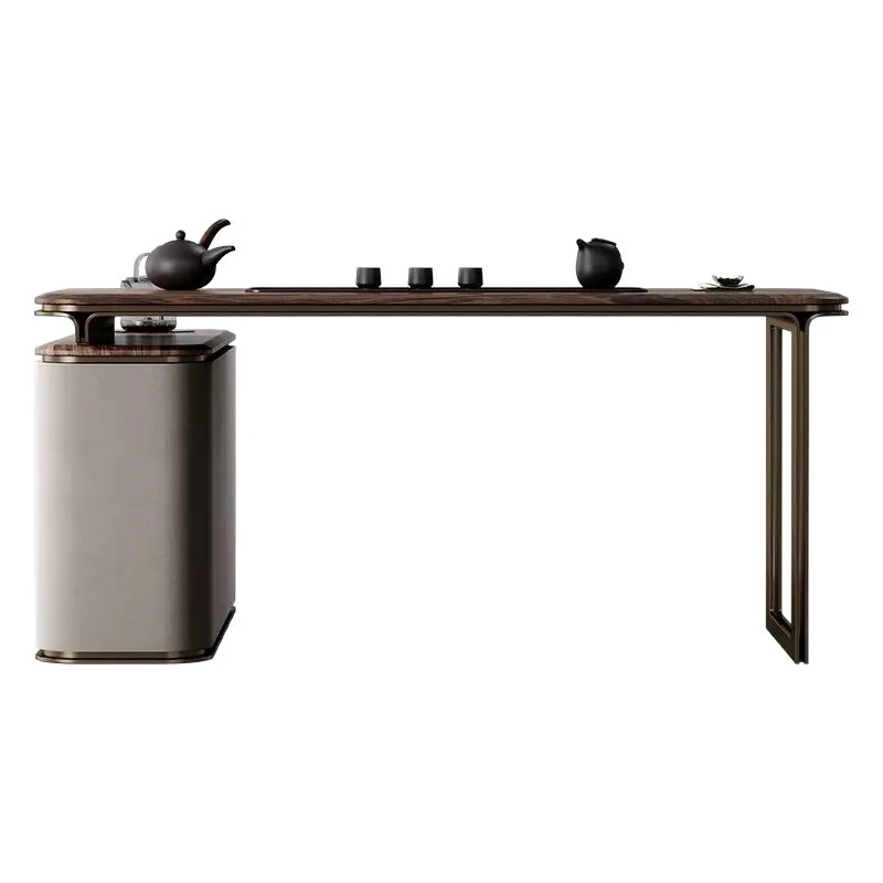 Light luxury minimalist South American walnut tea table balcony small apartment villa living room modern tea table combination