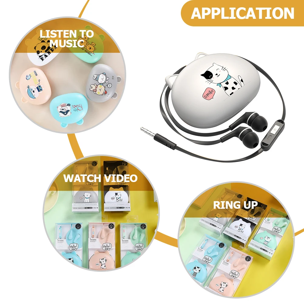 

Wired Headset Ear Phones with Cord Earphone Universal Headphones Earbuds Color Card Child