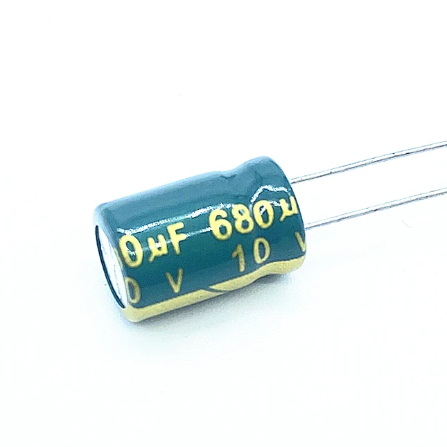 10pcs/lot 10V 680UF Low ESR / Impedance high frequency aluminum electrolytic capacitor size 8X12 10v 680UF 20%