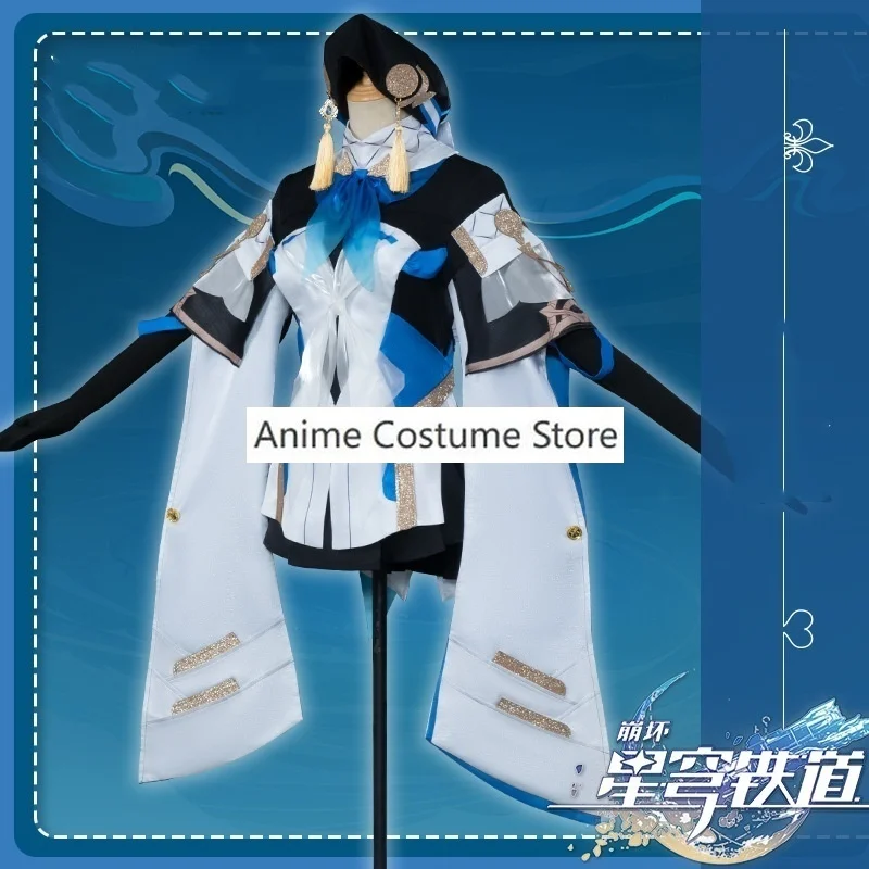 Honkai Star Rail Pela disfraz de Cosplay, peluca, vestido, uniformes de juego, Pelageya, sergyevna, gafas, sombrero, símbolo, horquilla, trajes de Halloween