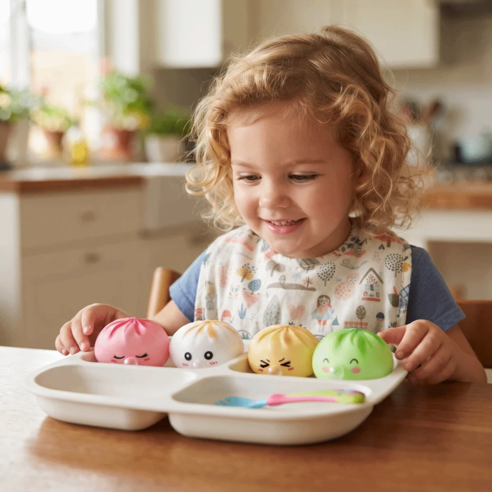 Simulated Food Stretchy Steamed Bun Squishy Slow Rebound Sensory Steamed Bun Fidget Cute Steamed Bun Squeeze