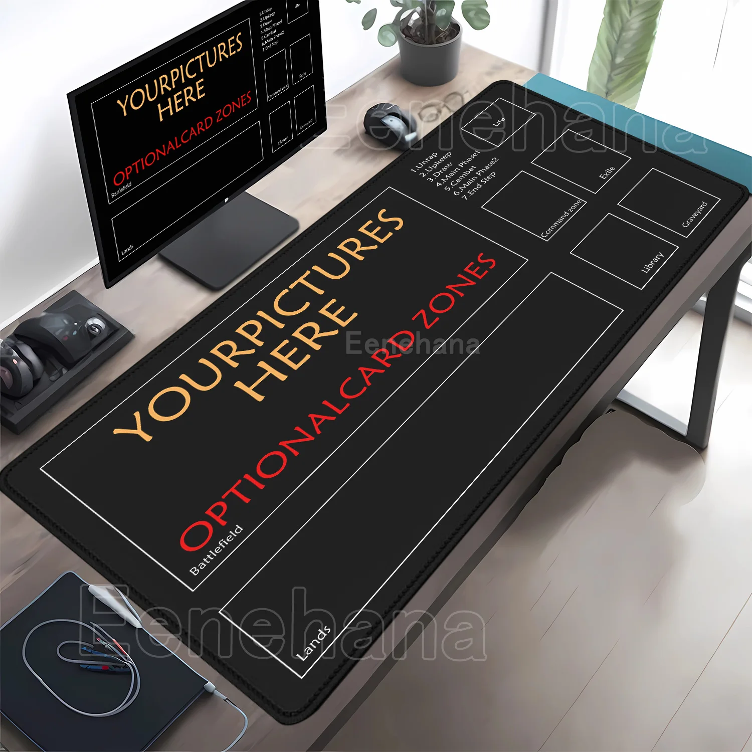 Custom TCG Playmat 350x600mm Personalized Mousepad Custom Board Game Zones MTG Tabletop Accessories Trading Card Gaming Desk Mat