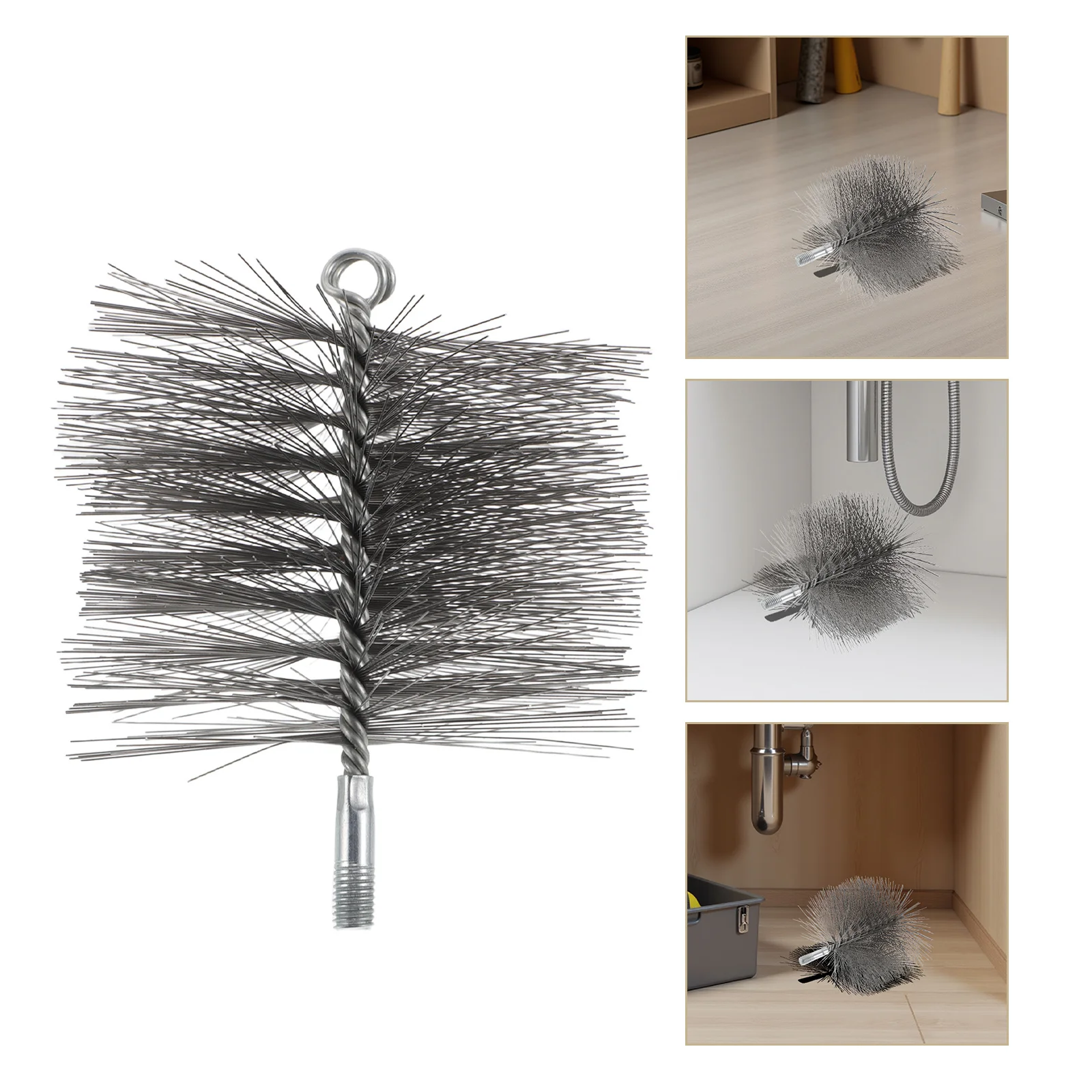 

Chimney Cleaning Brush Head 5.89 Inch Stainless Steel Wire Bristles For Fireplace Stove Pipe Cleaning Tool Compatible With