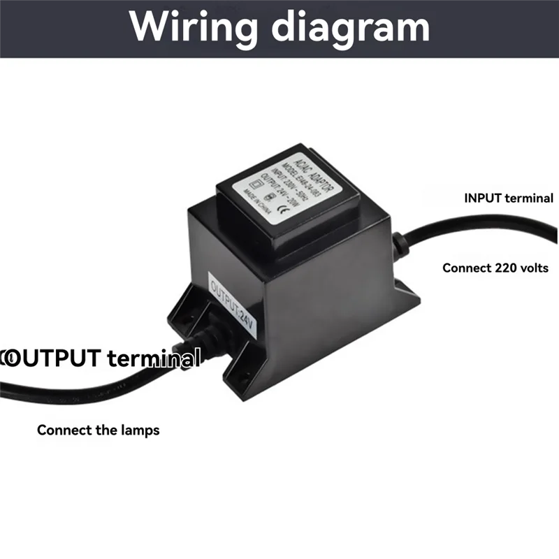 

VOFUN-Toroidal Transformer Waterproof E-Type AC 220 To 24V Underwater Light Power Transformer 20W-AC24V Water-Proof